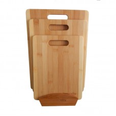 Timber Valley 3 Piece Bamboo Cutting Board Set with Stand TBVY1000